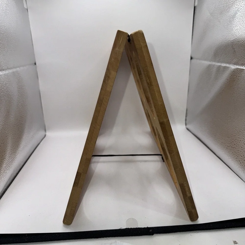 Wine‎ Rack 2 Tier Holds 6 Bottles Bamboo Natural Light Wood NIB.